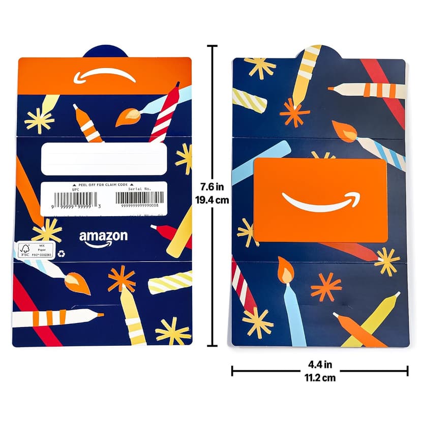 Mini Envelope - Birthday Amazon Physical Gift Card B0DMNNL62T