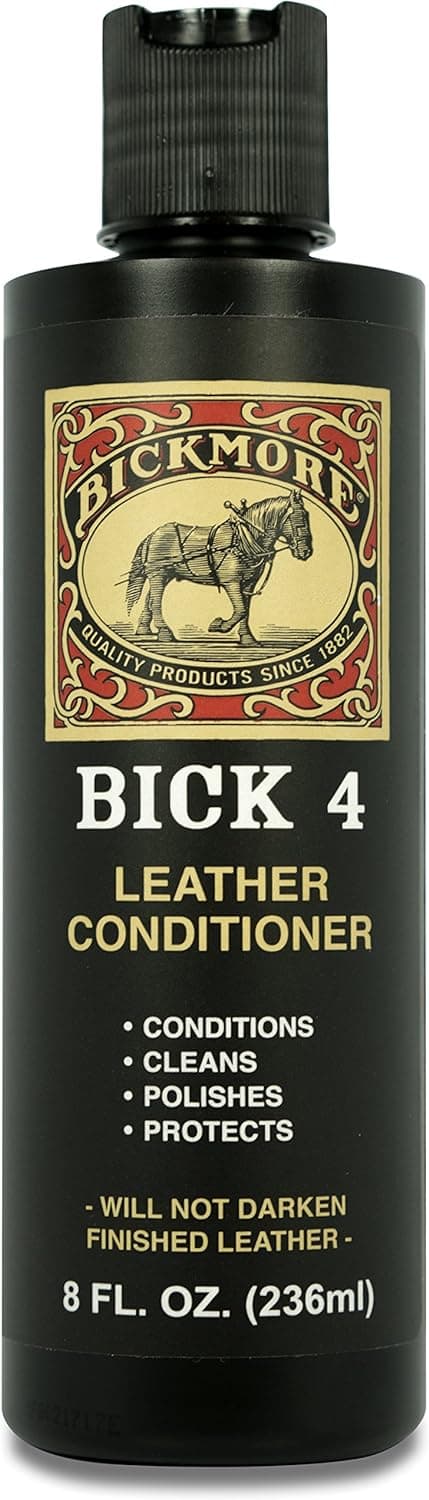 Bickmore Bick 4 Leather Conditioner 8 oz - Cleaner & Conditioner - Restore Polish & Protect All Smooth Finished Leathers