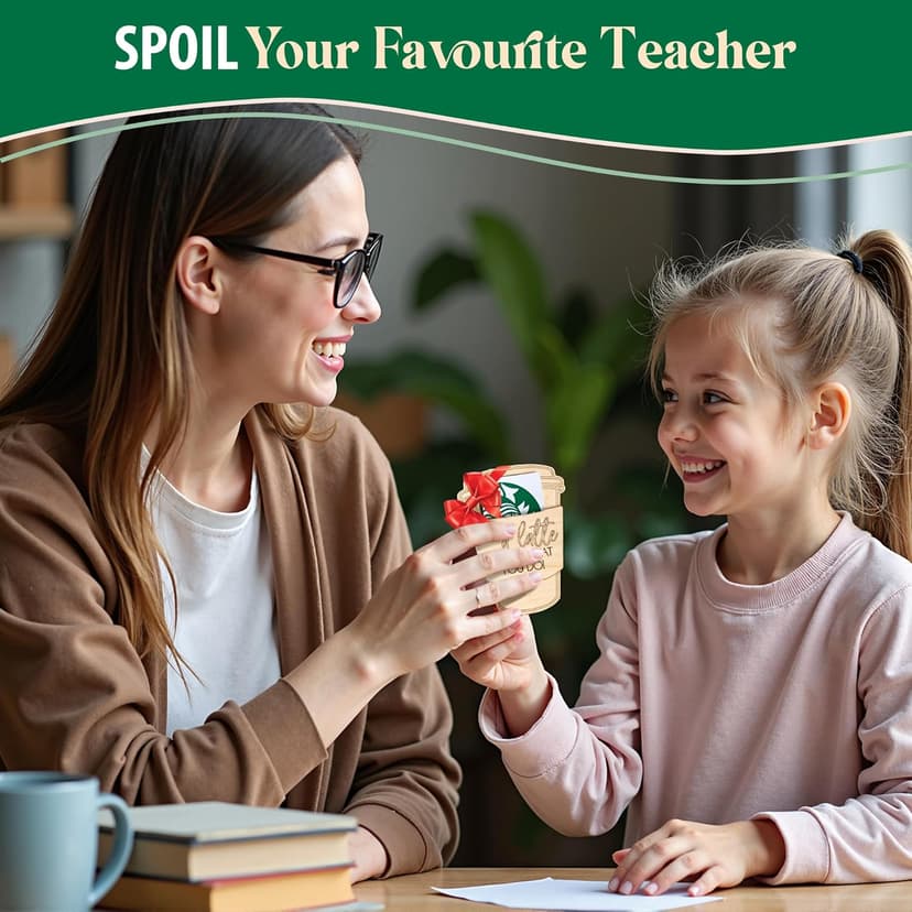 Thank You Gift - Coffee, Teach, Repeat Gift Card Holder - Lovely Teacher Gifts for Women, Men - Sturdy Plywood Card Holder - Teacher Appreciation Gifts for Wife, Husband - End Of Year Gifts for Teachers