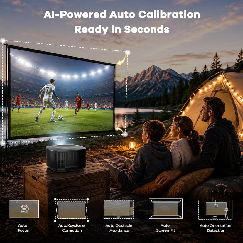 High Brightness, AI Auto Focus, Smart-Projector with WiFi and Bluetooth, ONO5Pro 2.0 Movie Projector for Indoor/Outdoor ONOAYO Outdoor-Projector-4K with 60W Dolby Audio and Official Licensed Apps B0G4D9NJRX