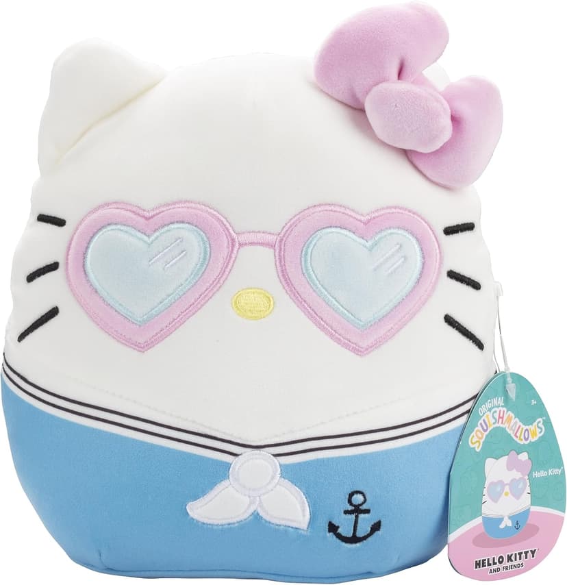Soft Squishy Collectible Sanrio Summer Stuffed Animal Toy Gift for Kids, Boys & Girls Squishmallows 8-Inch Hello Kitty Sailor Jazwares Plush B0BT86R95G