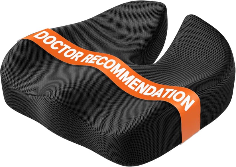 CJACSOC Seat Cushion, Extra Large Memory Foam Cushion for Office Chair Cushions, Ergonomic Cushions Pad Pillow for Pressure Relief Sciatica & Pain Relief for Long Sitting