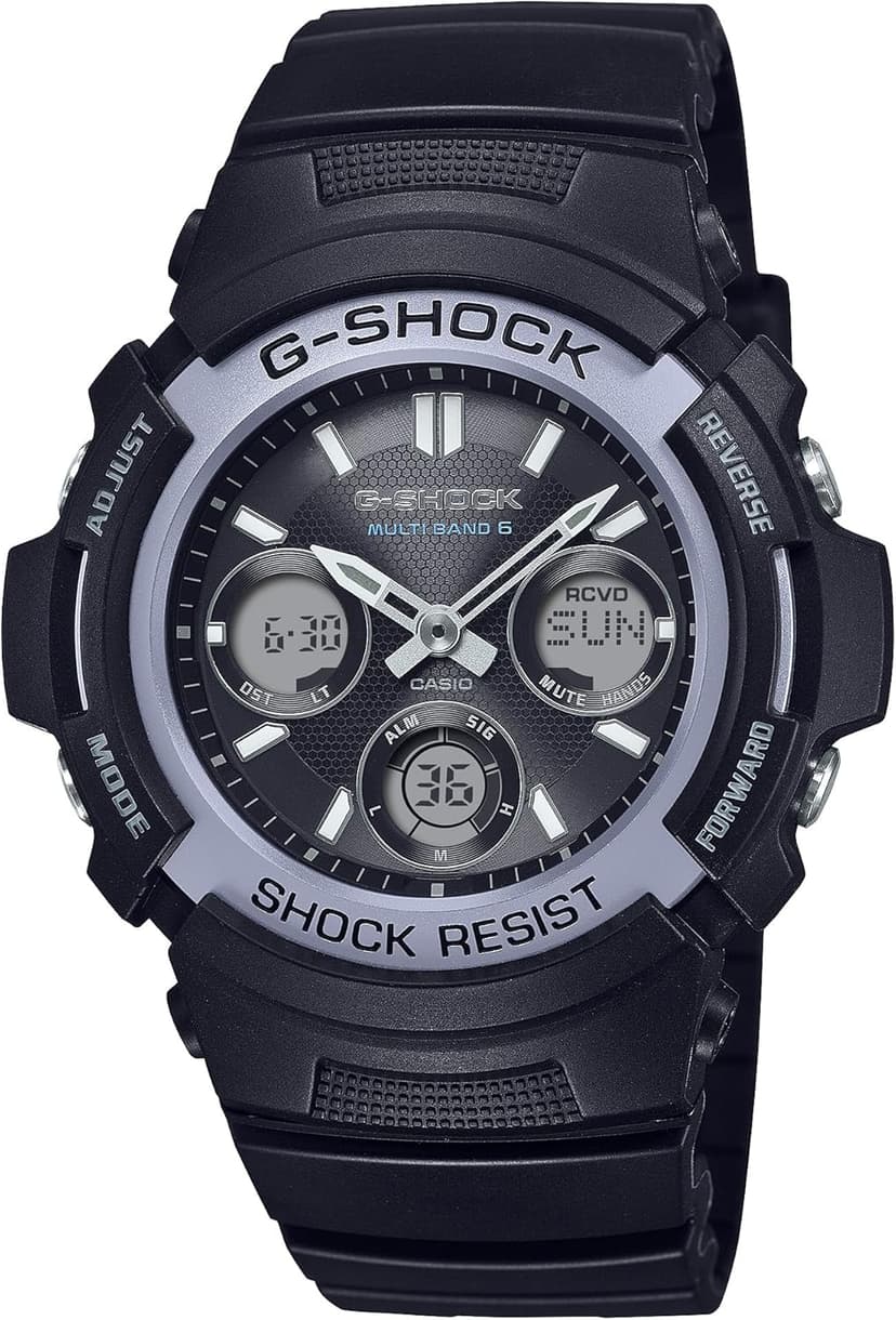Casio AWG-100 M100 Series | G-Shock Fire Package | Men’s Analog-Digital Solar Watch | Black | 200M WR | Multi Band 6 | World Time | Countdown Timer | Auto Calendar | 5 Alarms | Shock Resistant