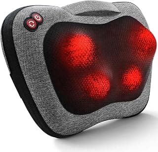 VIKTOR JURGEN Fathers Day Dad Gifts, Shiatsu Back Massager with Heat, Christmas Gift for Men Women Mom Husband, Deep Tissue Massage for Neck Shoulder Pain Relief, Electric 3D Kneading Massage Pillow