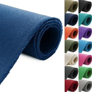 Thickened Waterproof Canvas Fabric by The Yard, 1200D 58" W Outdoor Upholstery Material Heavy Duty Fabric Water Resistant Sewing Material for Chair Patio Cushion Purse Bag, 1 Yard Ocean Blue