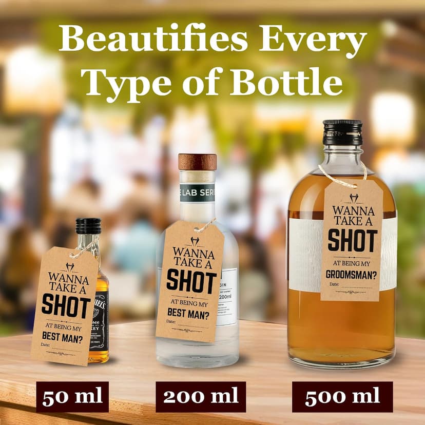 wedding groomsmen gifts, take shot tags Groomsmen Proposal Gift, 8 Will You Be My Groomsman Cards, 2 Best Man Card B0D6GL9WCH