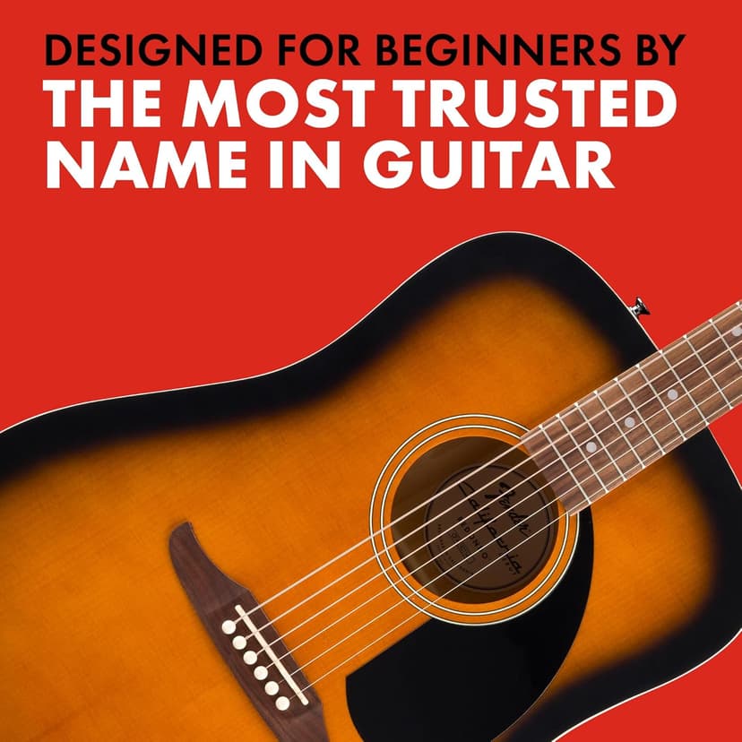 Fender California Debut Redondo Series Acoustic Guitar, Beginner Guitar, 2-Year Warranty, 2-Tone Sunburst
