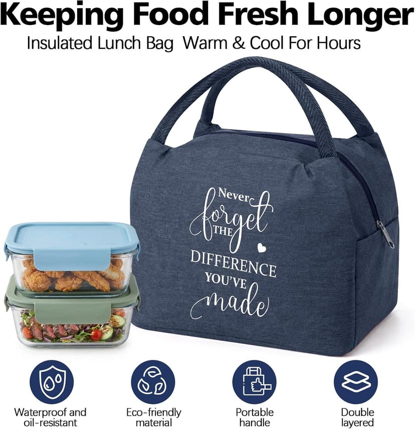 Insulated Lunch Bag, Reusable Leakproof Tote Box, Inspirational Thank You Gift, Teacher Coworker Volunteer Customer Nurses 16 Pcs Christmas Employee Appreciation Gift Bulk Team Staff Classic B0GHNFCD4H