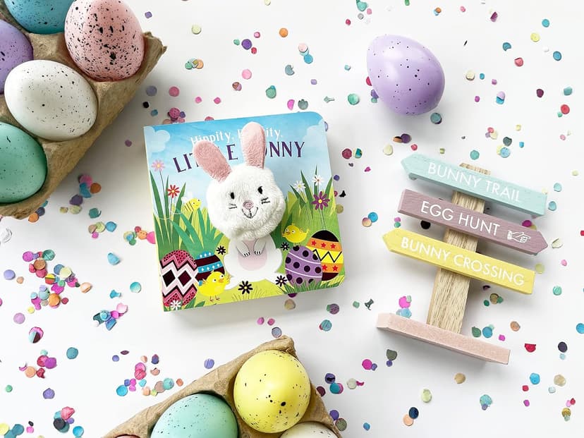Hippity, Hoppity, Little Bunny - Finger Puppet Board Book for Easter Basket Gifts or Stuffer Ages 0-3 1680524771