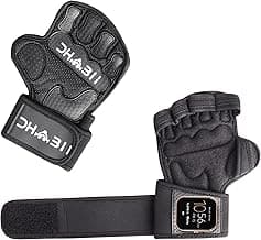 Dhabii Weight Lifting Gloves Compatible with Smart Watches, Ventilated Workout Gloves with Wrist Wraps for Men and Women- Great for Cross Training, Pull Ups, Gym, Workout.