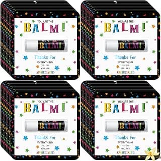 Christmas Employee Teacher Appreciation Lip Balm, You're the Balm, Christmas Staff Team Thank You Gift for Women Men Coworker 30 Pack Christmas Employee Teacher Appreciation Gifts Bulk Lip Balm B0CG9L7HTQ