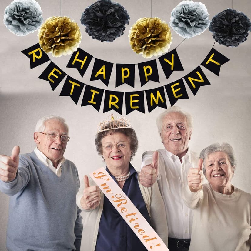 JETKONG Retirement Party Decorations Retired Tiara/Crown, Retired Sash for Women Retirement Gifts, Retirement Party Supplies, Gifts, Favors (Rose Gold) B0B2R3G8NG