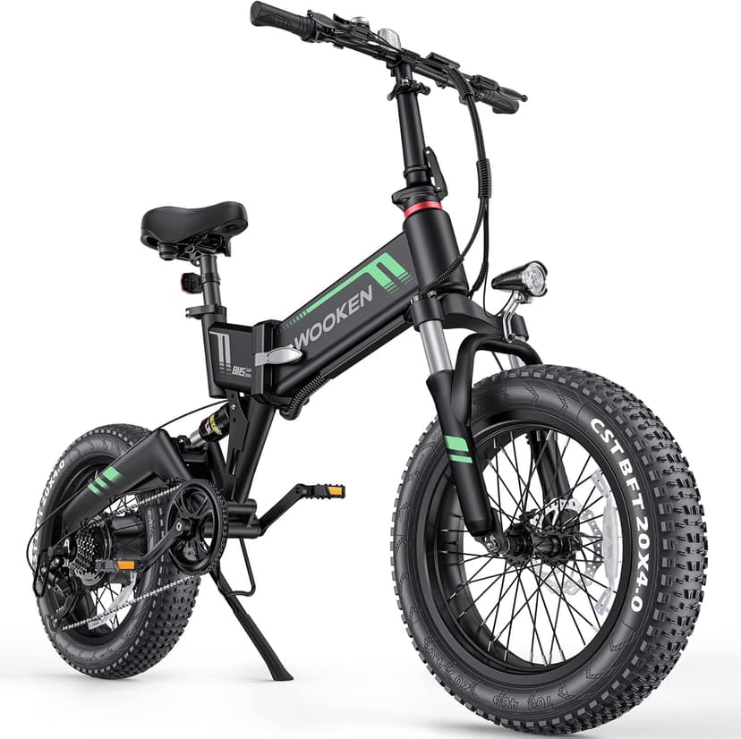 TotGuard Electric Bike,20" Electric Bike for Adults Peak 750W Brushless Motor,20MPH Fat Tire Ebike,Foldable Adult Electric Bicycles with 48V 10Ah Removable Battery,7-Speed,SGS Certified to UL 2849