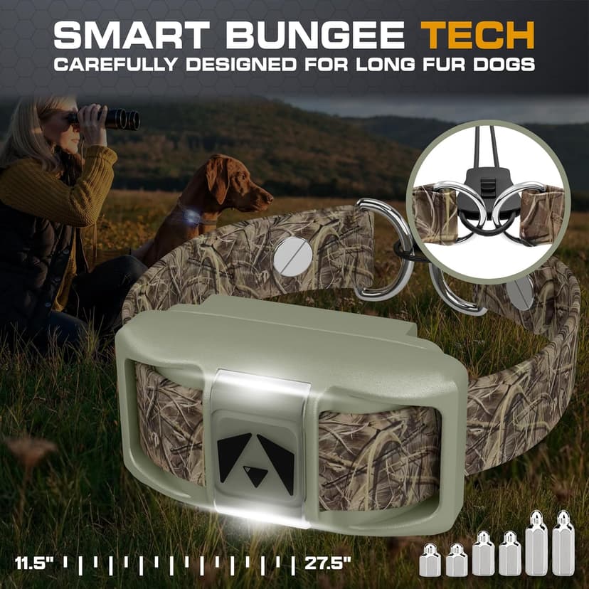 INVIROX Dog Shock Collar [Ultra K9] 124 Training Levels, 4 Powerful Modes with Night-Light and ¾ Mile Range 100% Safe Dog Training Collar for Large Dogs IP67 Waterproof (X2 Camouflage)