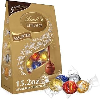 Lindt LINDOR Assorted Chocolate Candy Truffles, 15.2 oz. Bag B00UXI3PEM