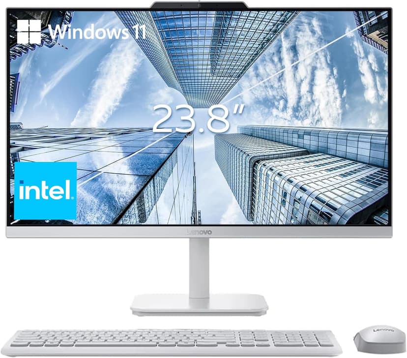 Lenovo 24" FHD All-in-One Desktop Computer for Home & Office, Intel Processor, 16GB RAM, 256GB PCIe SSD, HDMI, WiFi 6, Bluetooth 5.2, Business AIO, Vent-Hear, Wireless Keyboard & Mouse, Windows 11