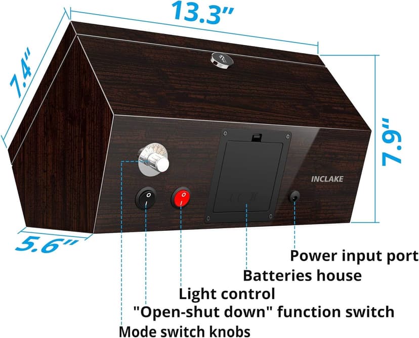 High End Watch Winder for Automatic Watches with Super Quiet Motor, Blue LED Light & Rotation Mode Setting, Watch Winder for Rolex with Flexible Pillow, Dual Power