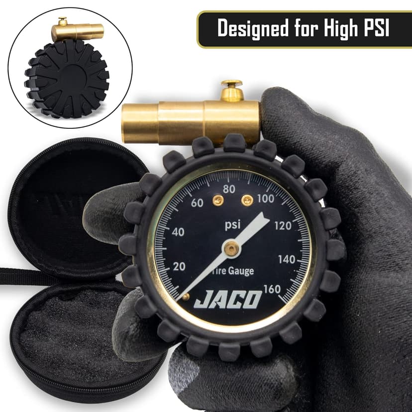 JACO RDX-160 Presta Tire Pressure Gauge for Bikes (10-160 PSI) | Road Bike & BMX Series