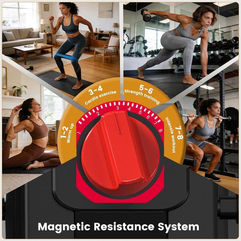 Recumbent Exercise Bike for Home, Recumbent Bikes for Seniors Gym, Quiet Recumbent Stationary Bikes for Seniors 400LBS Capacity, Adjustable Seat & Backrest, 8-Level Resistance & LCD Display