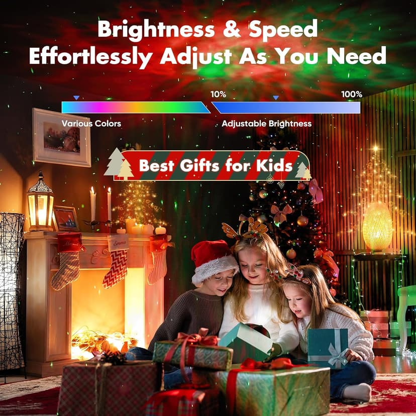 Northern Galaxy Light Aurora Projector with 33 Light Effects, Night Lights LED Star Projector for Bedroom Nebula Lamp, Remote Control, White Noises, Bluetooth Speaker for Parties Black B0B4518KC2