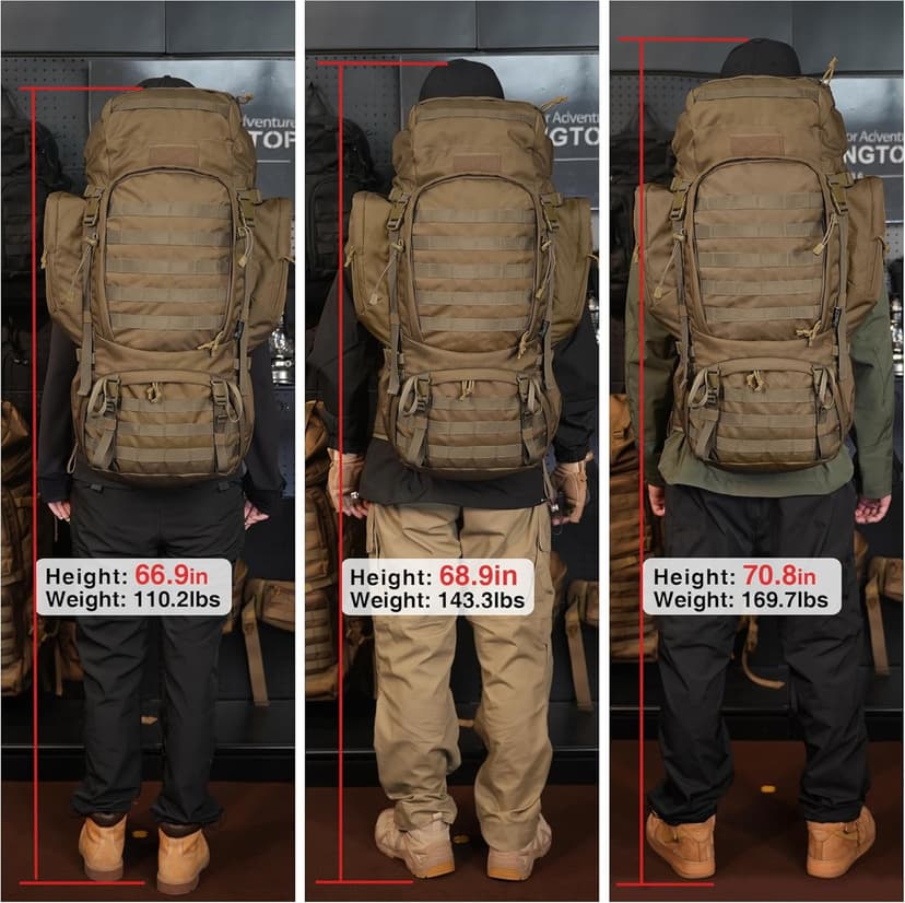 Mardingtop 60L Military Internal Frame Backpack for Hiking,Camping,Hunting,Rucksack Backpack with Rain Cover