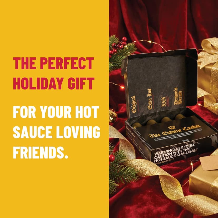 1.7 oz Mini Glass Bottles, Original, Extra Hot, XXX and Dragon's Breath, Gluten Free, All Natural, Low Sodium, Vegan, Kosher Tabañero Challenge Box, Hot Sauce Gift Set, 4-Pack B0CJYJ7KW9