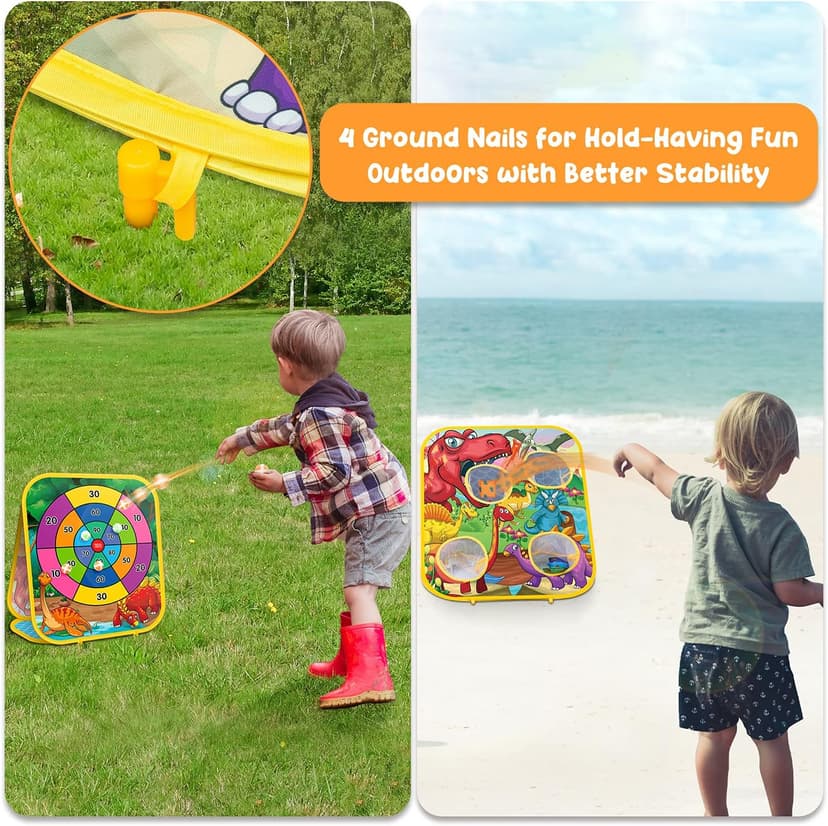 Bean Bag Toss Game for Kids - Cornhole Board Outdoor Toys for Toddlers -Party Activities Carnival Outside Yard Backyard Beach Lawn Games Toy for Kid Boys Girls Age 3 4 5 6 7 8 Year Old Birthday Gifts