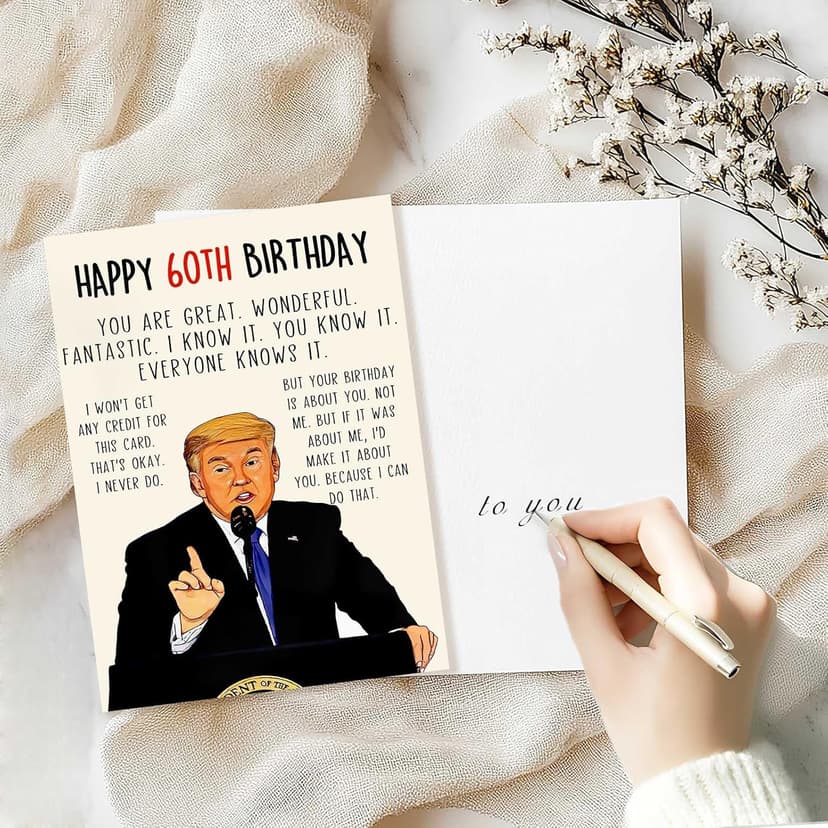Funny 60th Birthday Card, Naughty 60th Birthday Gifts Cards for Men Women, Great 60 Year Old Birthday Gifts for Him Her, Unique 60th Bday Decorations Ideas