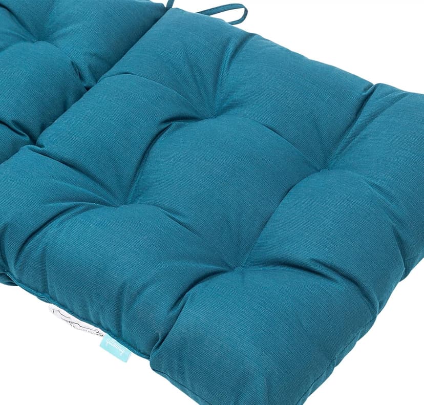 QILLOWAY Outdoor Rocking Chair Cushion 43.4x21 Inch, 100% Polyester Waterproof Patio Rocking Chair Cushion, High Back Weatherproof Chair Pad for Adirondack & Outdoor Furniture, Peacock Blue