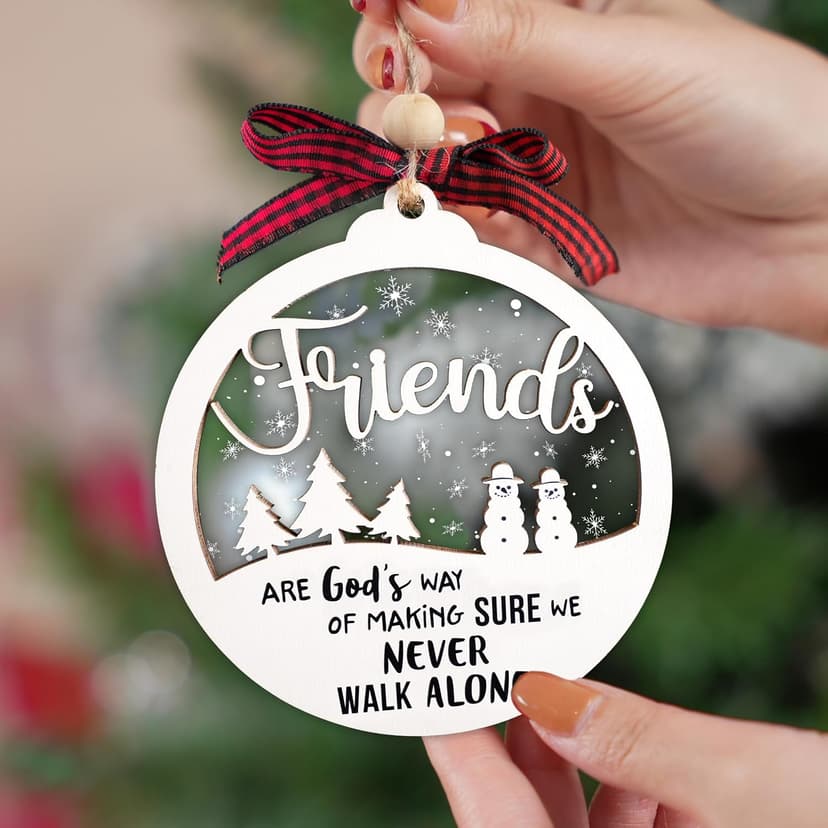 2 Layered Friendship Ornament For Women Friends, Christmas Ornaments 2026, Frienship Gifts Friendship Ornament, Christmas Friends Gift for Women B0DH4V9P1K