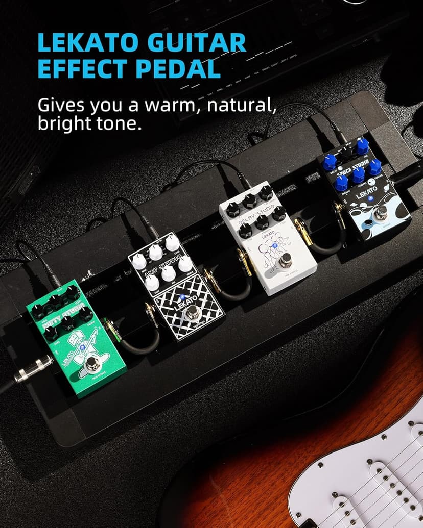 LEKATO Amp Simulator Guitar Effect Pedal with True Bypass Clean to Overdrive for Electric Guitar Bypass (EP-01)