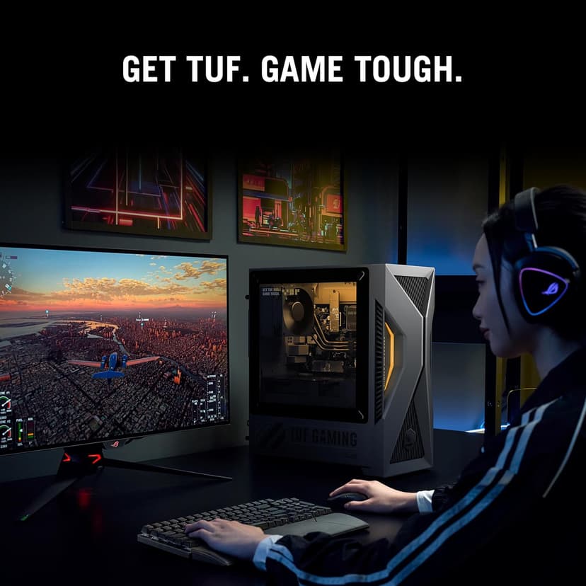 ASUS TUF T500 (2025) Gaming Desktop PC, Intel® Core™ i5-13420H Processor, NVIDIA® GeForce RTX™ 5060Ti, 1TB M.2 NVMe™ PCIe® 4 SSD, 16GB DDR5 RAM, Windows 11 Home, T500MV-MS564Ti