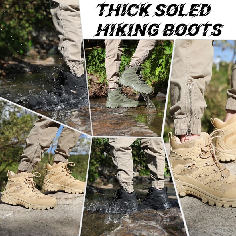 POGEPE Men's Hiking Boots Hiking Shoes,Waterproof Outdoor Trekking Backpacking Mountaineering Boots 8061