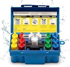 Taylor K-1005 DPD, 9-in-1 Pool Test Kit for Free & Total Chlorine, Bromine, pH, Base Demand, Alkalinity, Calcium Hardness, Cyanuric Acid | Made in The USA, 1 Count