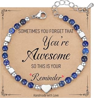 TONY & SANDY Tiny Beaded Bracelets for Women, Sometimes You Forget You're Awesome, Christmas Unique Gifts for Women, Mom, Daughter, Wife, Coworker, Best Friend, Bestie, Granddaughter B0DDX5BCX1