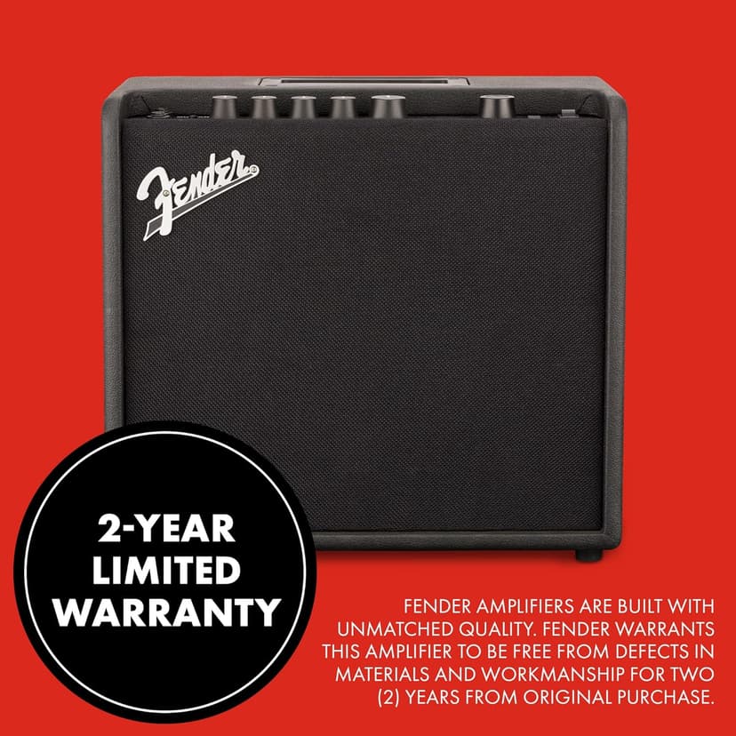 Fender Mustang LT25 Guitar Amp, 25-Watt Combo Amp, with 2-Year Warranty, 30 Preset Effects with USB Audio Interface for Recording