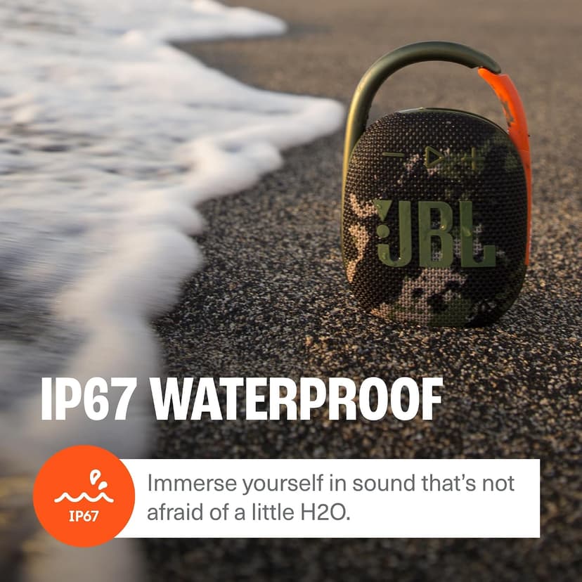 JBL Clip 4 - Portable Mini Bluetooth Speaker, big audio and punchy bass, integrated carabiner, IP67 waterproof and dustproof, 10 hours of playtime, speaker for home, outdoor and travel (Black) B08PJ7JMQM