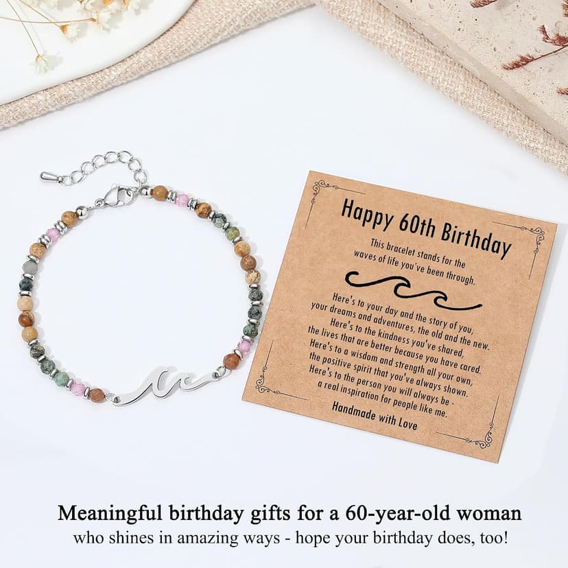 TONY & SANDY Friend Gifts for Women, Unique Birthday Gifts for Women, Sister Gift from Sister, Wave Bracelet, Christmas Stocking Stuffers for Woman Female, Bestie Friendship Bracelets B0FLY81HMZ