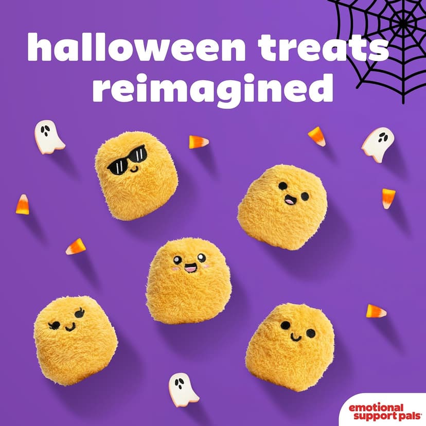 WHAT DO YOU MEME? Emotional Support Chicken Nuggets by Relatable, Cuddly Plush Toys and Stuffed Animals, Includes 5 Plushies with Basket, Funny or Cute Holiday Stocking Stuffer