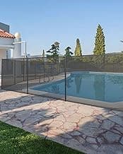 GraveeLife 4 ft x 108 ft Fence for Inground and Above Ground Pool, Mesh Pool Safety Fence with Stainless Steel Feet Outdoor Swimming Backyard Garden Pool Fencing, Black