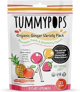 USDA Organic Tummypops Ginger Variety Pack (Pineapple, Peach, & Strawberry)