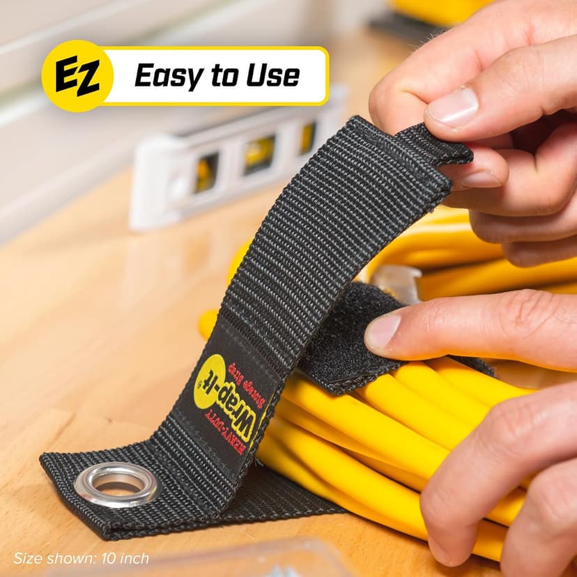 Garage Storage Extension Cord Organizer Cable Straps and Yard Cord Storage for Hose Organizer, Tools, RV Accessories Heavy-Duty Wrap-It Storage Straps - Assorted 6-Pack B06Y5Q4VZD