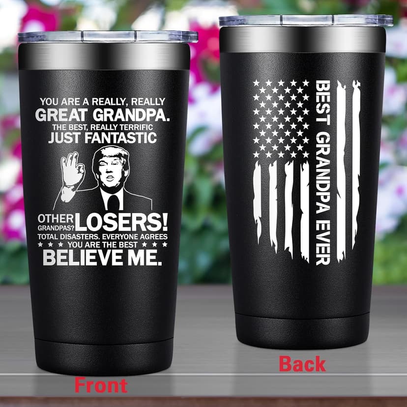 Grandpas Christmas Birthday Gifts from Grandkids - Fathers Day Gift for Grandpa - You Are a Really Really Great Grandpa Grifarny Grandpa Gifts - Best Grandpa Ever Gifts Tumbler Cup 20 oz B0DZWW96VX
