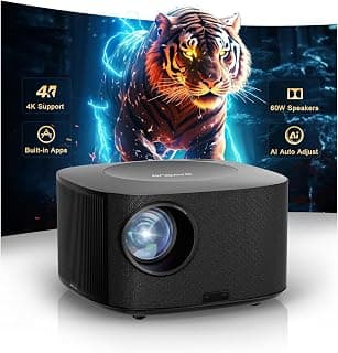 High Brightness, AI Auto Focus, Smart-Projector with WiFi and Bluetooth, ONO5Pro 2.0 Movie Projector for Indoor/Outdoor ONOAYO Outdoor-Projector-4K with 60W Dolby Audio and Official Licensed Apps B0G4D9NJRX