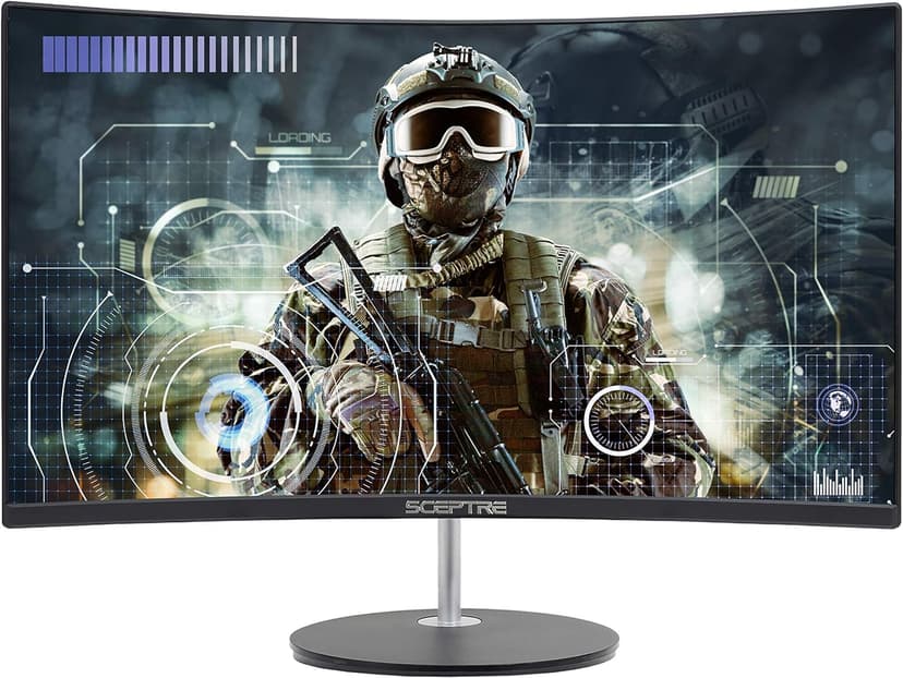 Sceptre Curved 24-inch Gaming Monitor 1080p R1500 98% sRGB HDMI x2 VGA Build-in Speakers, VESA Wall Mount Machine Black (C248W-1920RN Series)