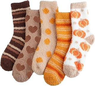 Soft Thick Plush Warm Socks, Christmas Winter Gifts for Ladies,Comfortable Indoor Home Socks, Sleep Slipper Socks Fuzzy Socks for Women Fluffy Cozy Slipper Socks Fall Halloween Socks Gifts B0DKF8CRWW