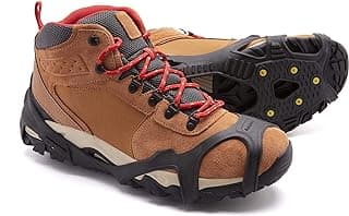 ICETRAX V3 Tungsten Crampons, Ice Cleats for Shoes and Boots - Ice Grips for Snow and Ice, Non-Slip Shoe Grippers with Reflective Heel