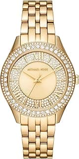 Michael Kors Harlowe Women's Watch, Stainless Steel and Pavé Crystal Watch for Women with Steel or Leather Band
