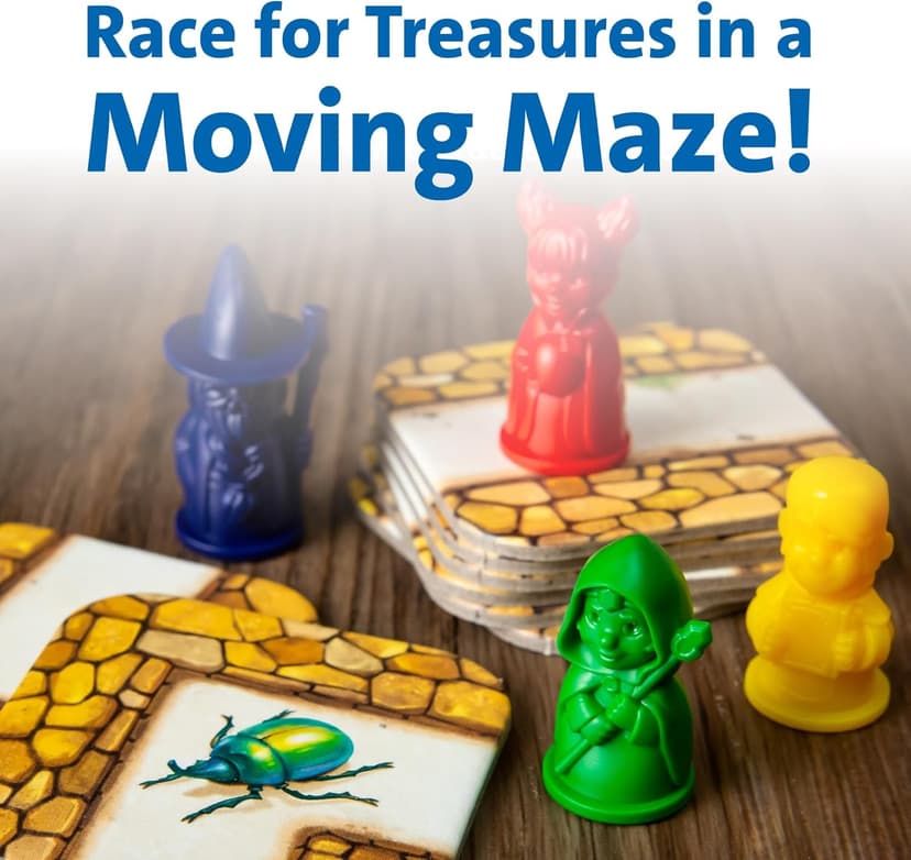 Ravensburger Labyrinth Board Game - A Strategic Maze Challenge for Family Nights - Find Treasures & Block Opponents - MESH Accredited - Great Birthday Gift - 2-4 Players - Kids Ages 7-10 and Older