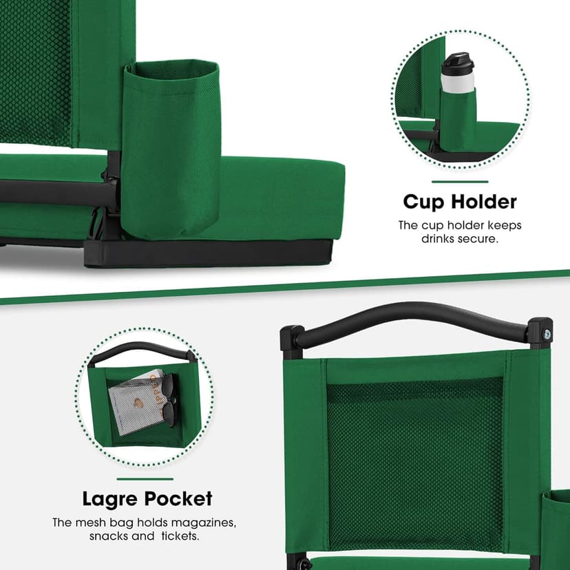Fragess Kayak Seats with Back Support & Adjustable Shoulder Straps - Universal Padded Kayak Seat Cushion & Paddle Board Seat for SUP, Canoe, Fishing Boats (Hunter Green)